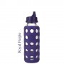 Glass Sippy Cap Bottle Royal Purple 266ml