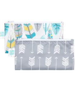 Bumkins Small Snack Bag 2pk - Feathers/Arrow