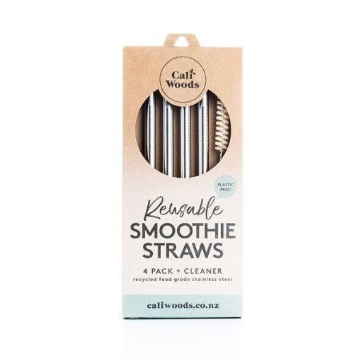 Caliwoods Stainless Steel Smoothie Straws