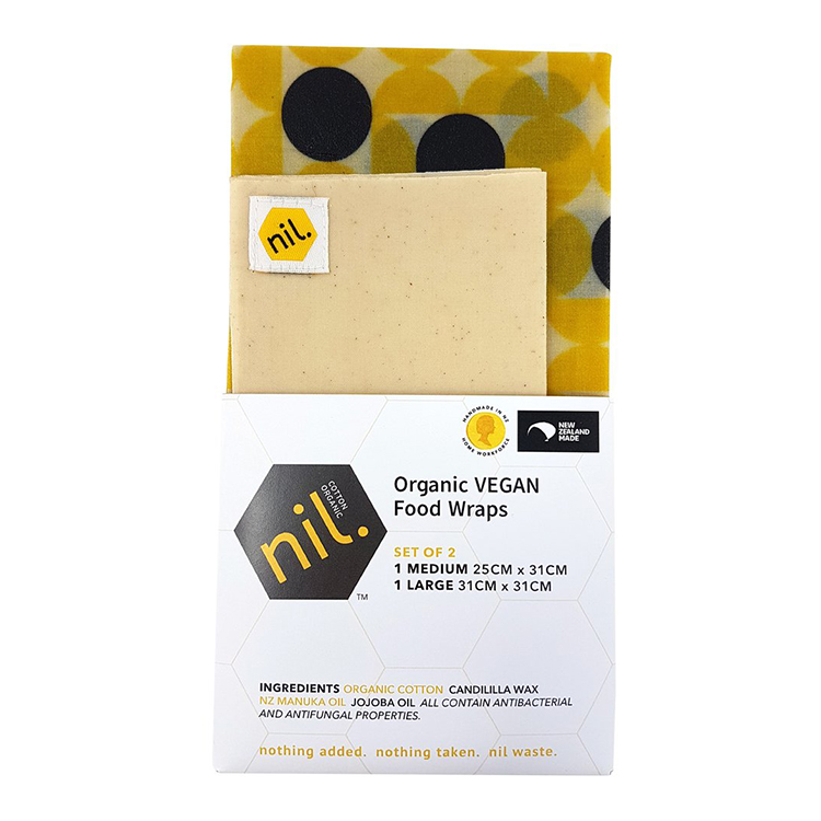 nil VEGAN Food Wrap Set of 2 - Med/Large (Dots) - Image 2