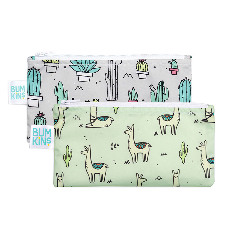 Bumkins Small Snack Bag 2pk - Llama/Cacti