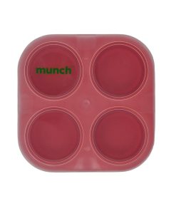 Munch Cupboard Food Tray 4 Compartment Red