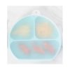 Bumkins Silicone Grip Dish with Lid Light Blue